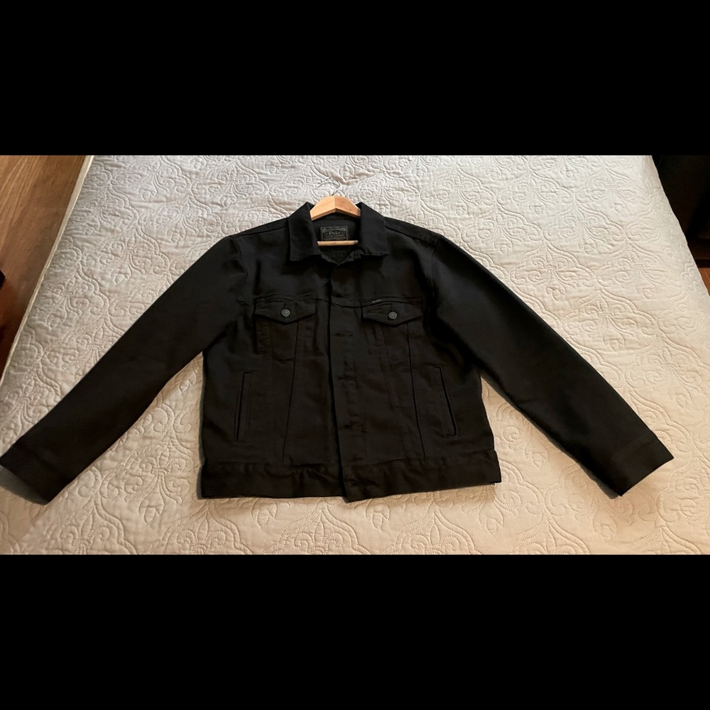 Ralph Lauren Black Denim Jacket Medium